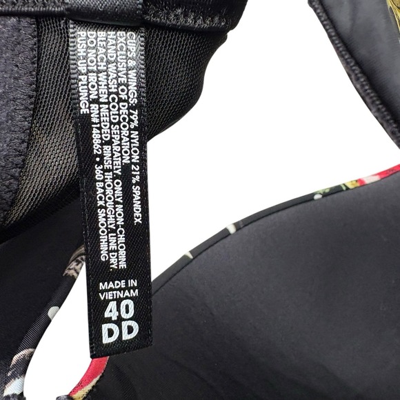 Torrid Curves Womens Bra 40DD Black Sun Moon Push Up Plunge Padded Underwire - Picture 11 of 12